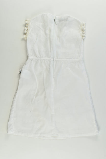 NEW Littlehorn Size 1 Dress with Pom Pom and Lace Details