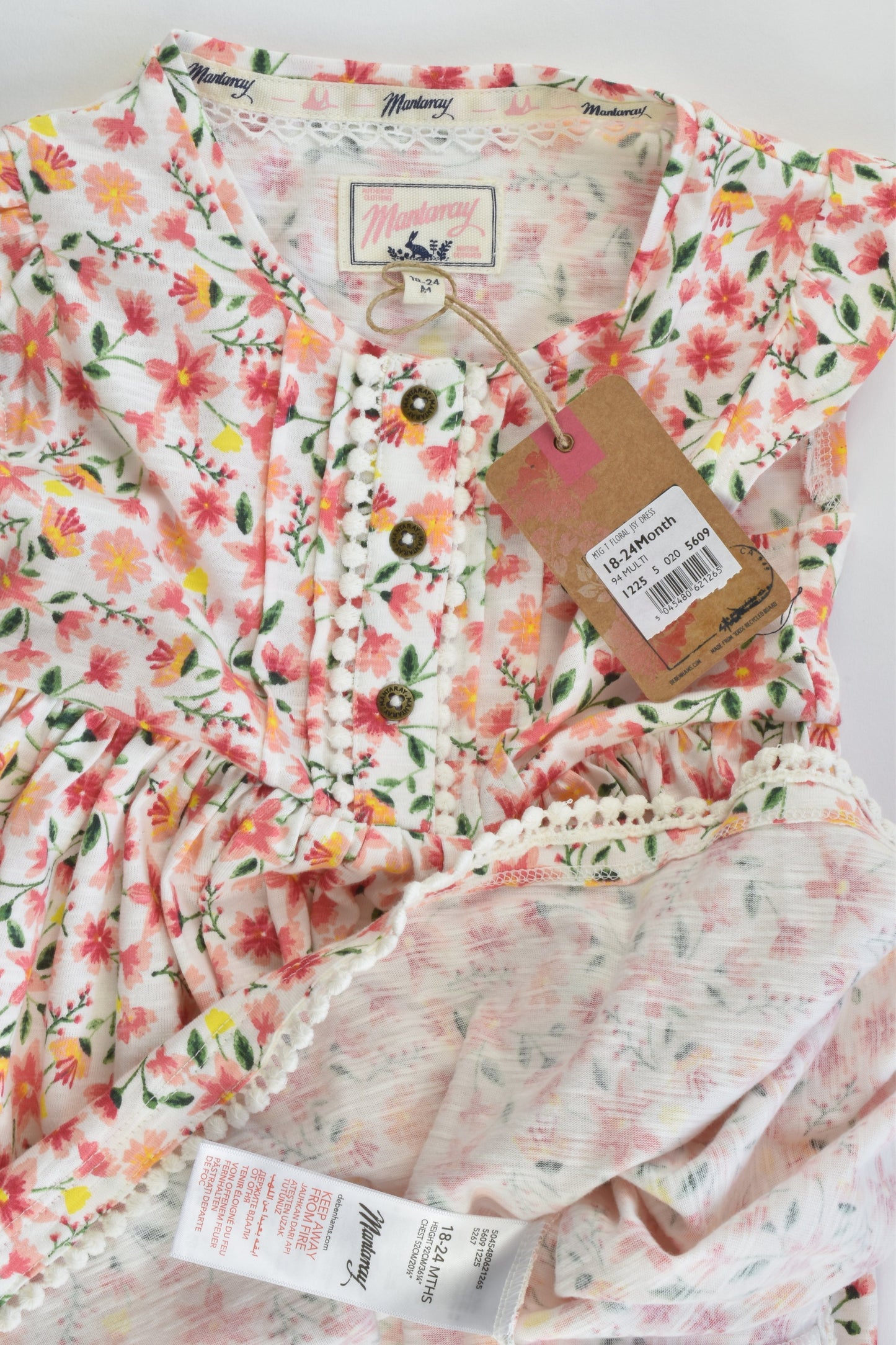 NEW Mantaray by Debenhams Size 2 (18-24 months) Floral Dress