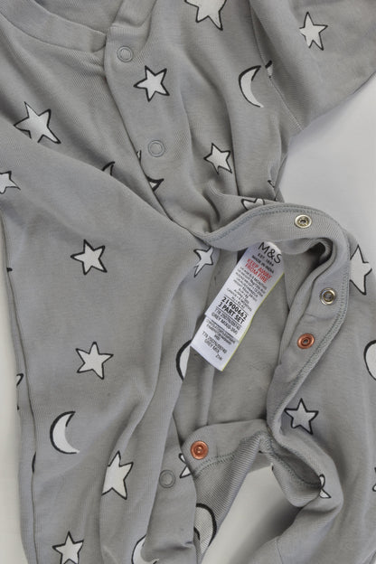 NEW Marks & Spencer Size 000 Stars and Moon Footed Romper