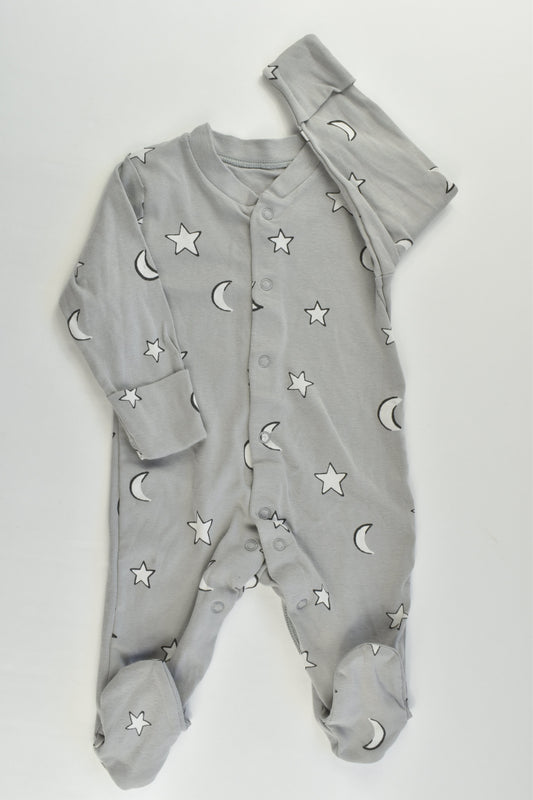 NEW Marks & Spencer Size 000 Stars and Moon Footed Romper