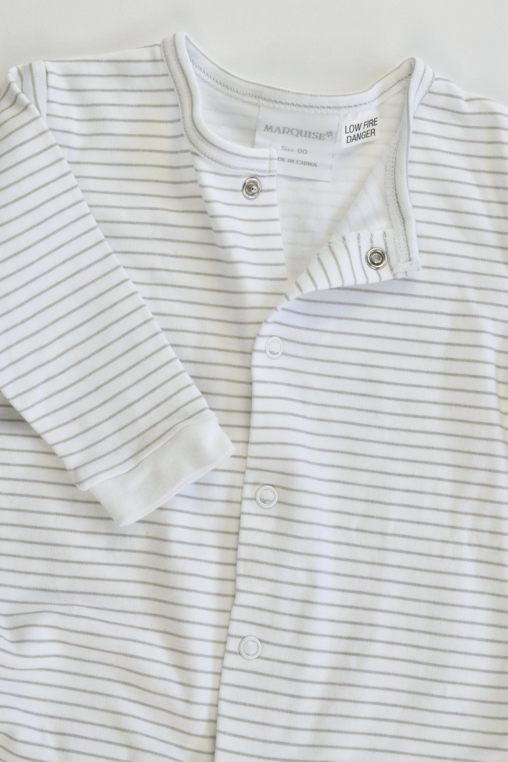 NEW Marquise Size 00 (3-6 months) Striped Footed Romper