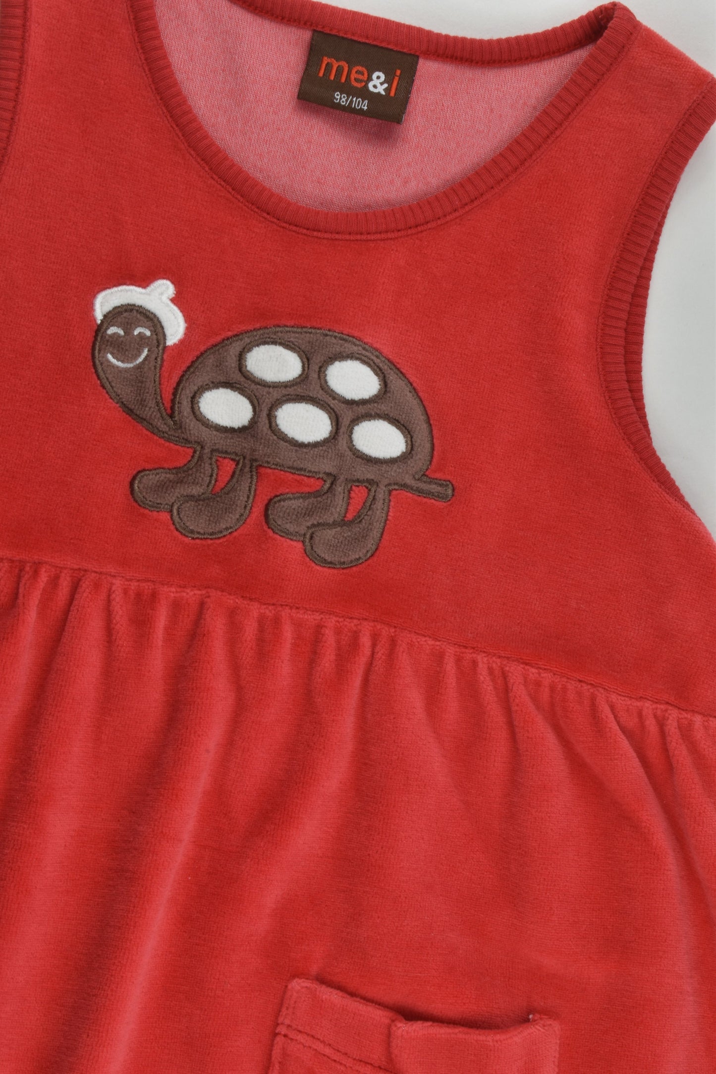 NEW Me&i Size 3-4 (98/104 cm) Tortoise Velour Dress
