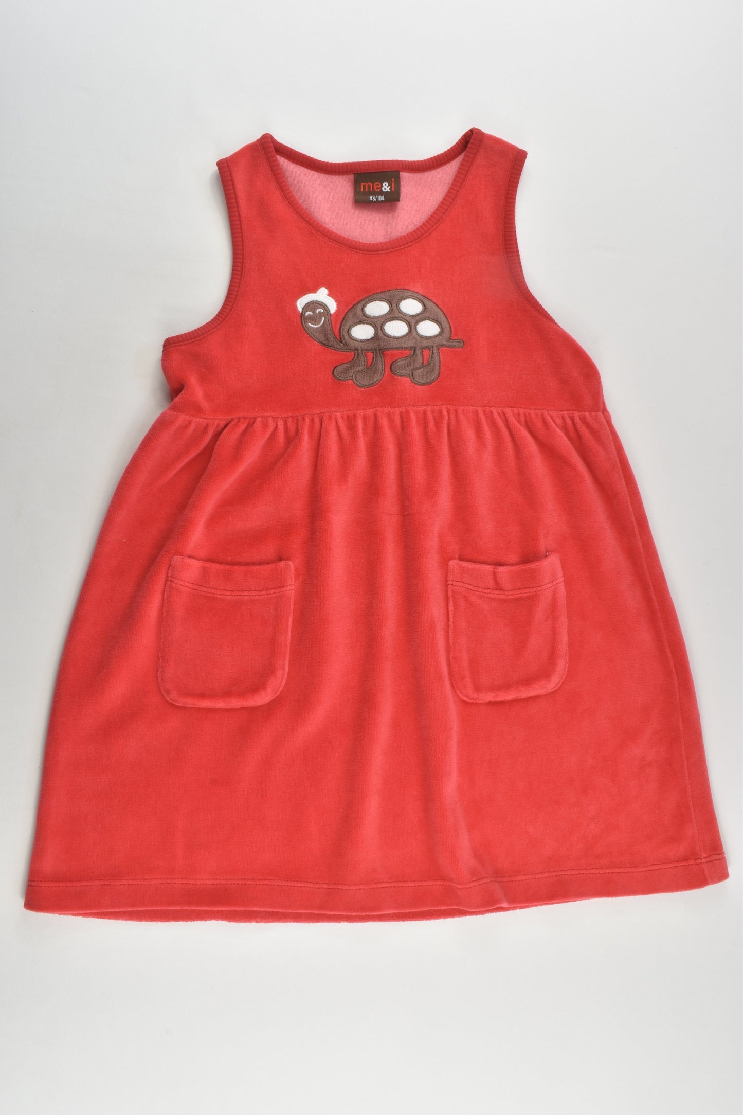 NEW Me&i Size 3-4 (98/104 cm) Tortoise Velour Dress