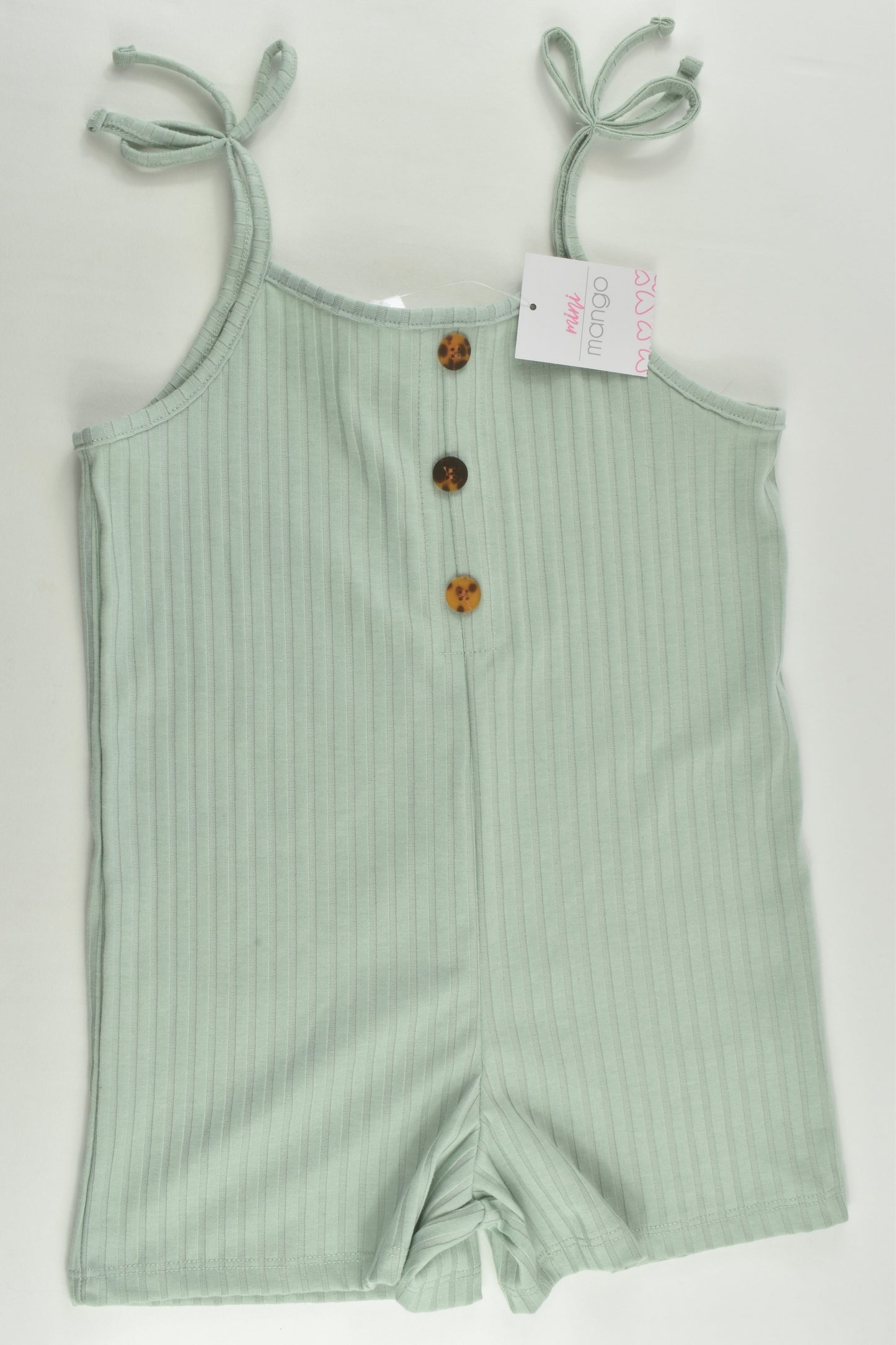 NEW Mini Mango Size 4 Ribbed Short Playsuit