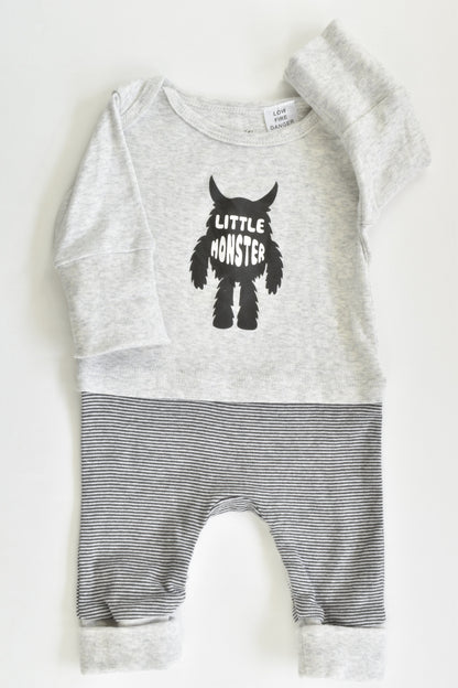 NEW Minifin (AU) Size 000 'Little Monster' Romper