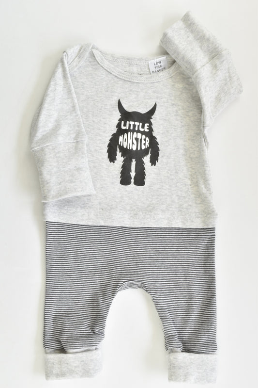 NEW Minifin (AU) Size 000 'Little Monster' Romper