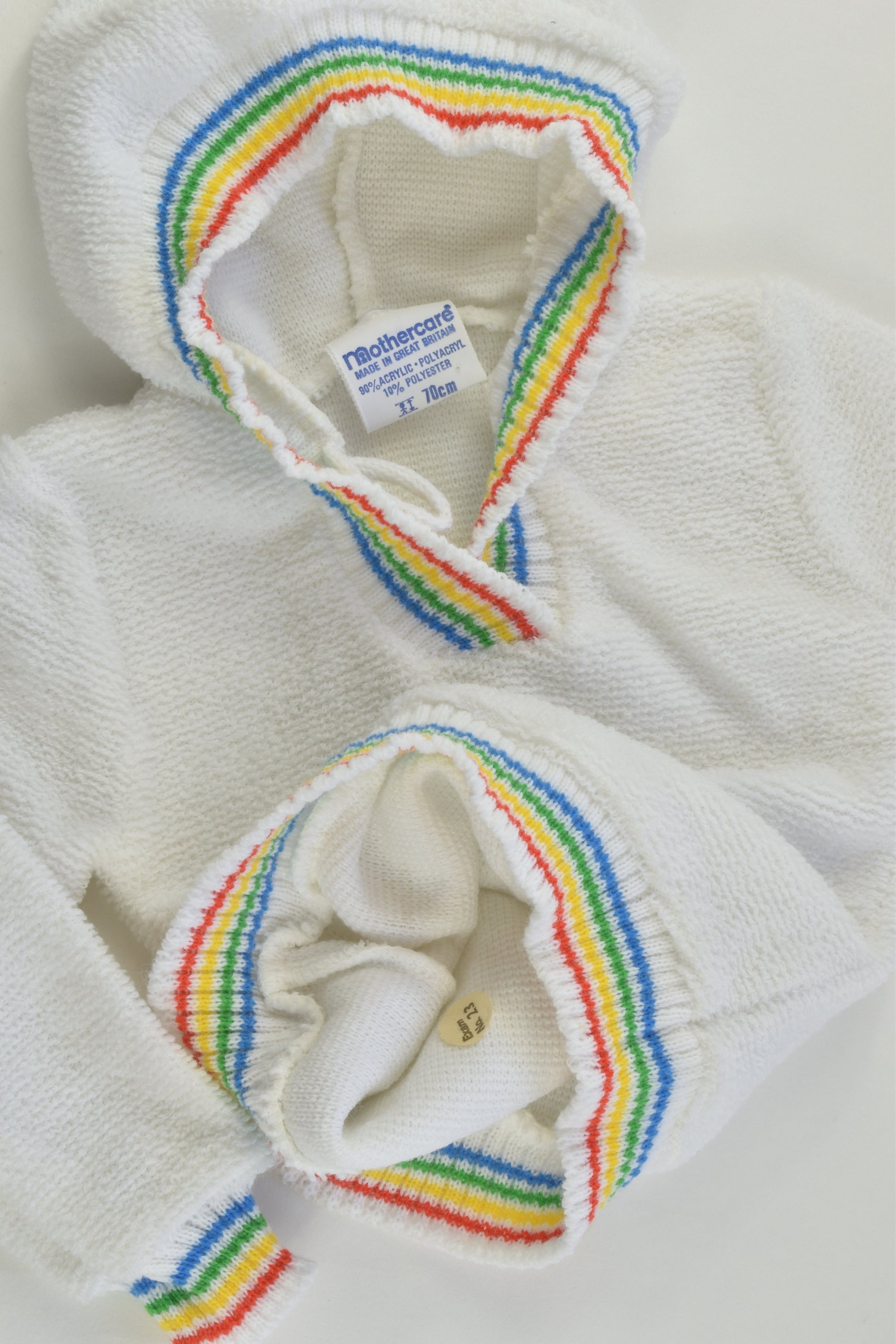 NEW Mothercare Size 00 (70 cm) Vintage Rainbow Stripes Jumper