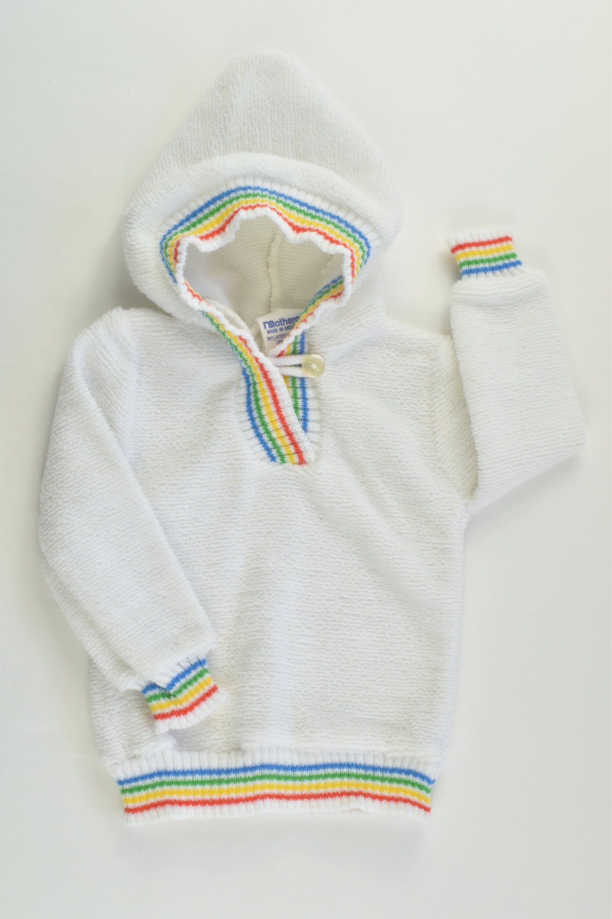 NEW Mothercare Size 00 (70 cm) Vintage Rainbow Stripes Jumper