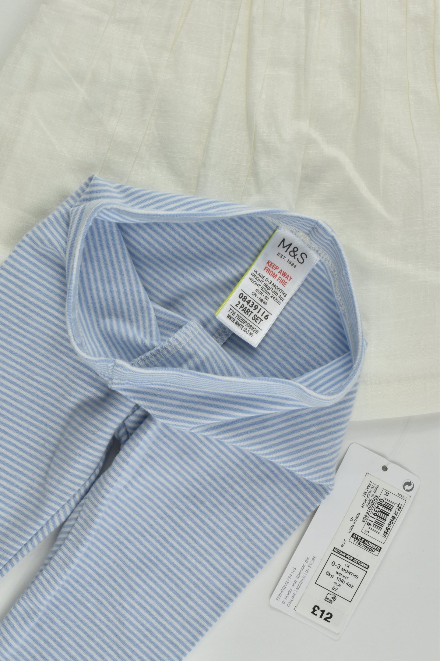 NEW M&S Size 000 (0-3 months) Outfit