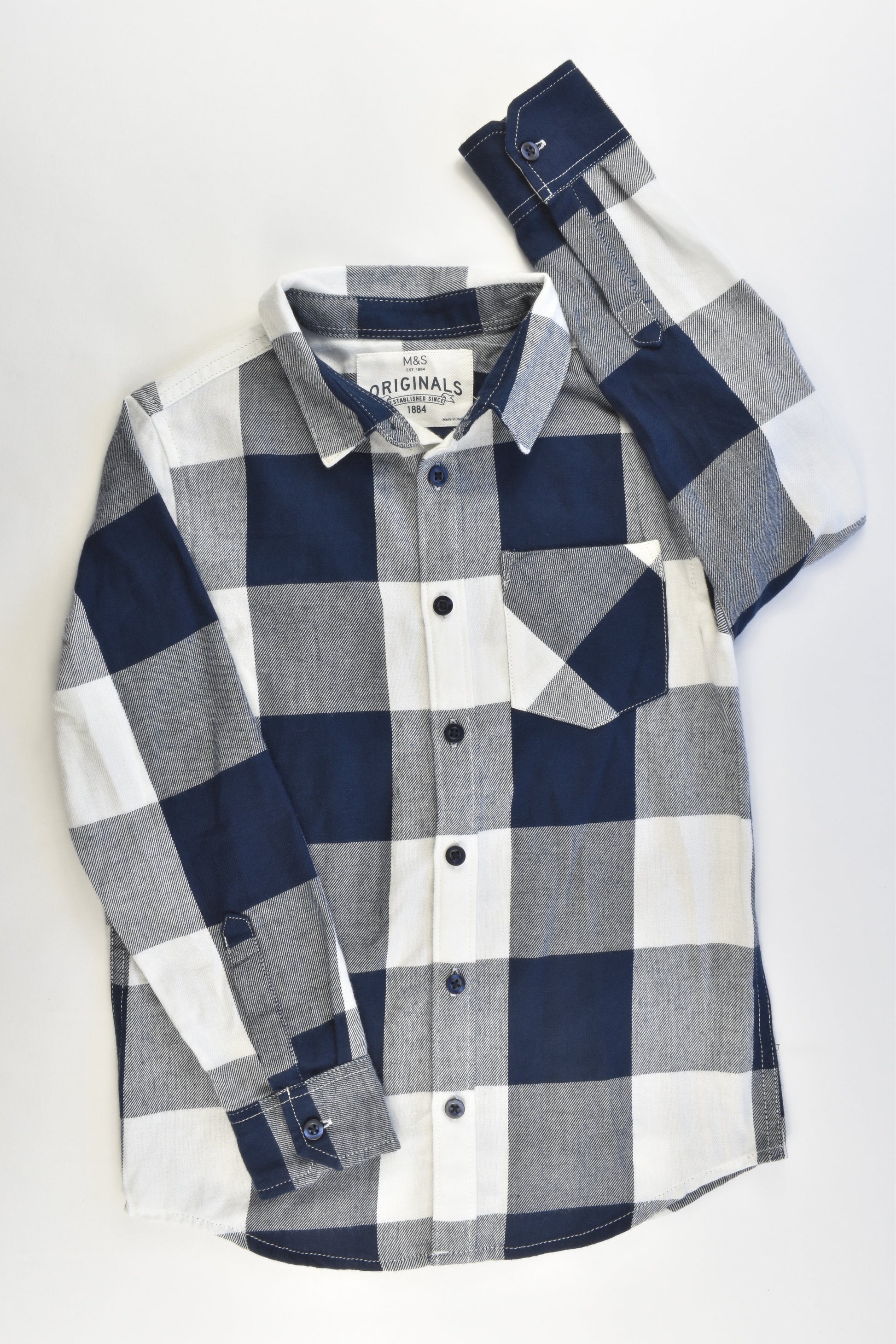 NEW M&S Size 7-8 Collared Shirt