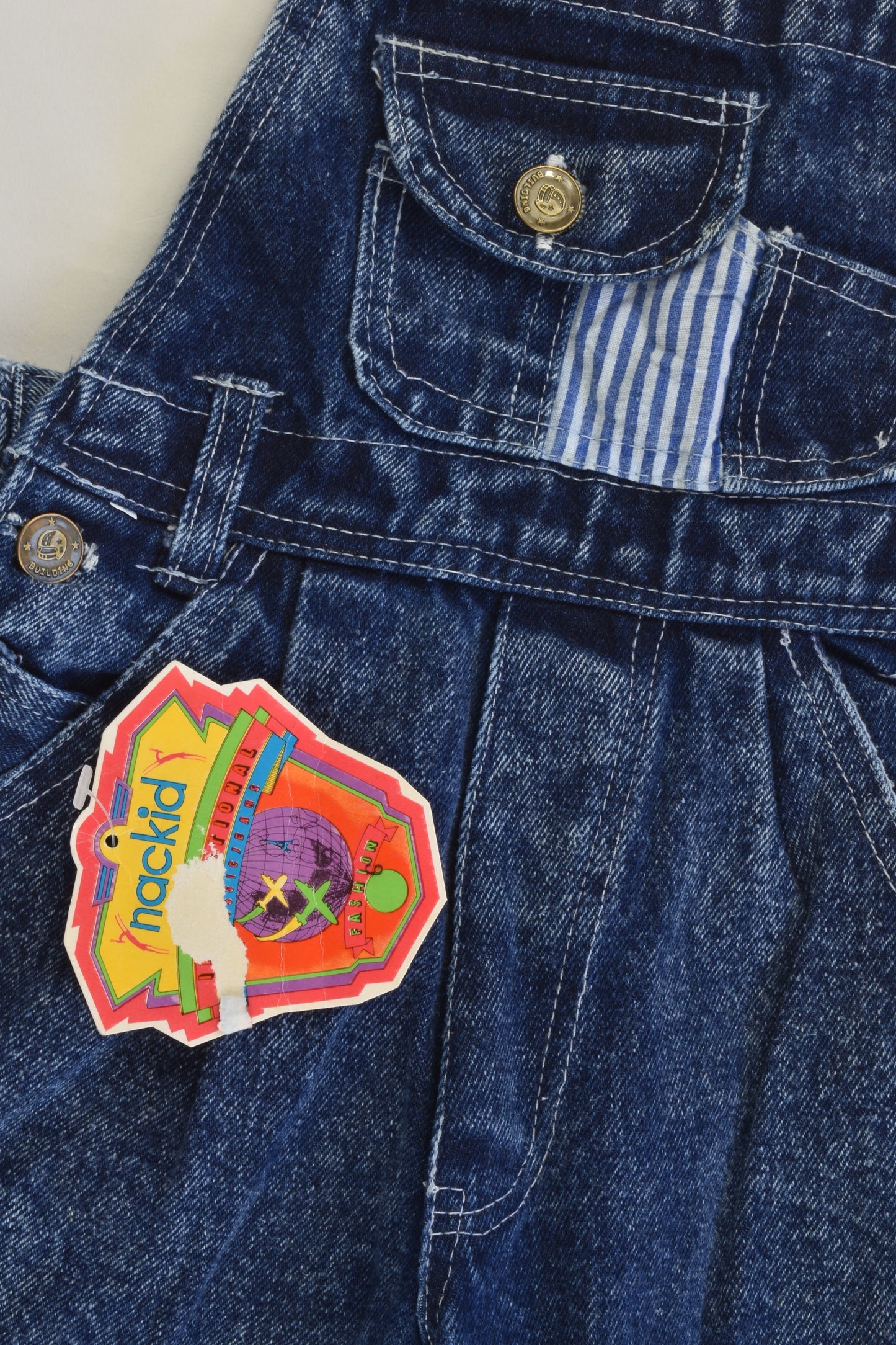 NEW Nackid Size approx 4-5 'Building Young Style' Denim Overalls