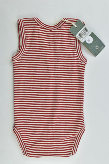 NEW Nature Baby Size 0-3 months Organic Striped Bodysuit