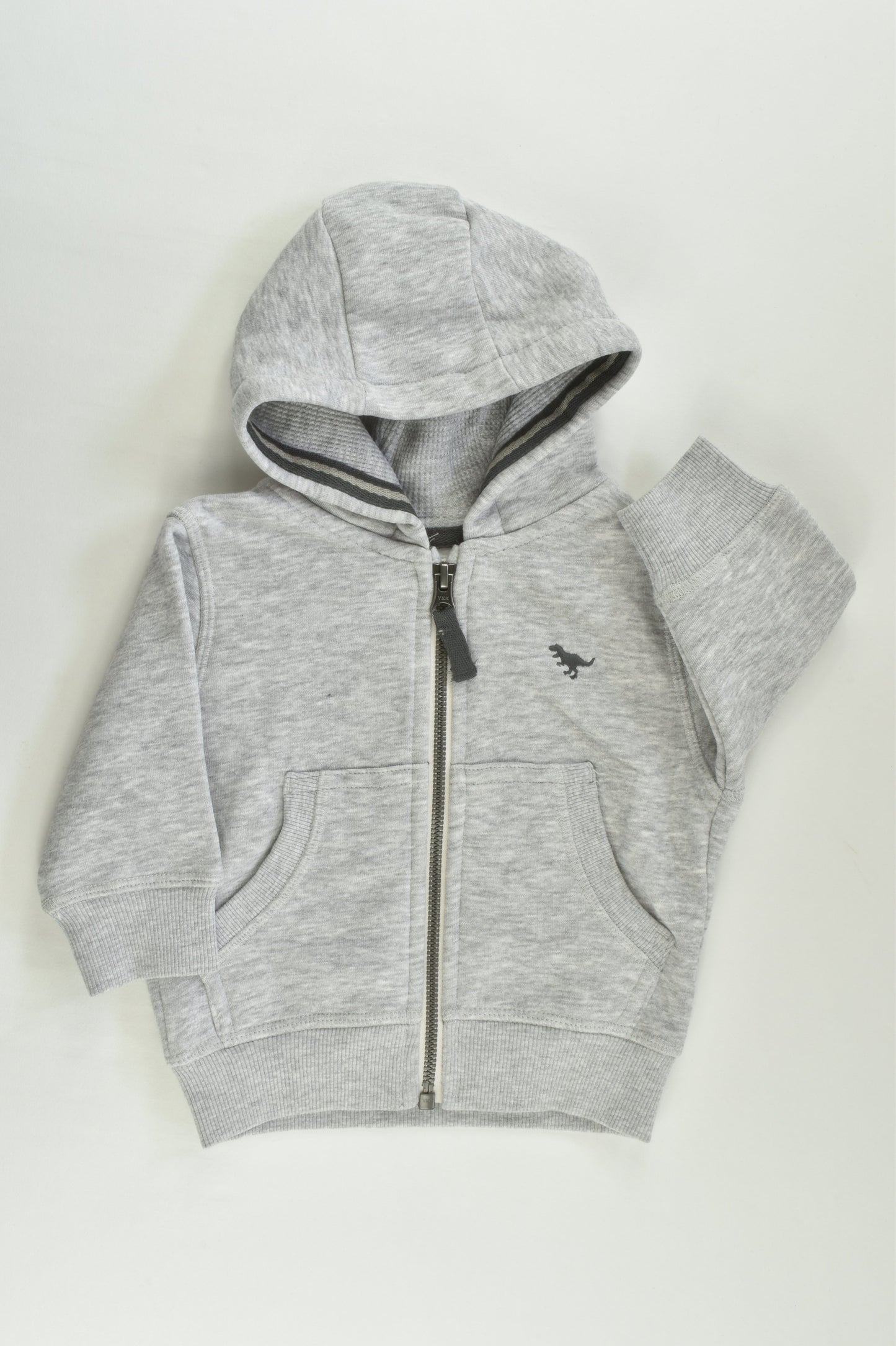NEW Next Size 00 (3-6 months) Grey Zip Hooded Jumper