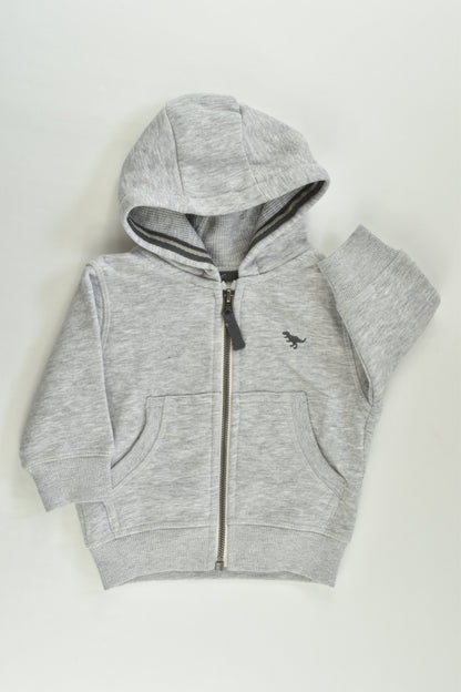 NEW Next Size 00 (3-6 months) Grey Zip Hooded Jumper