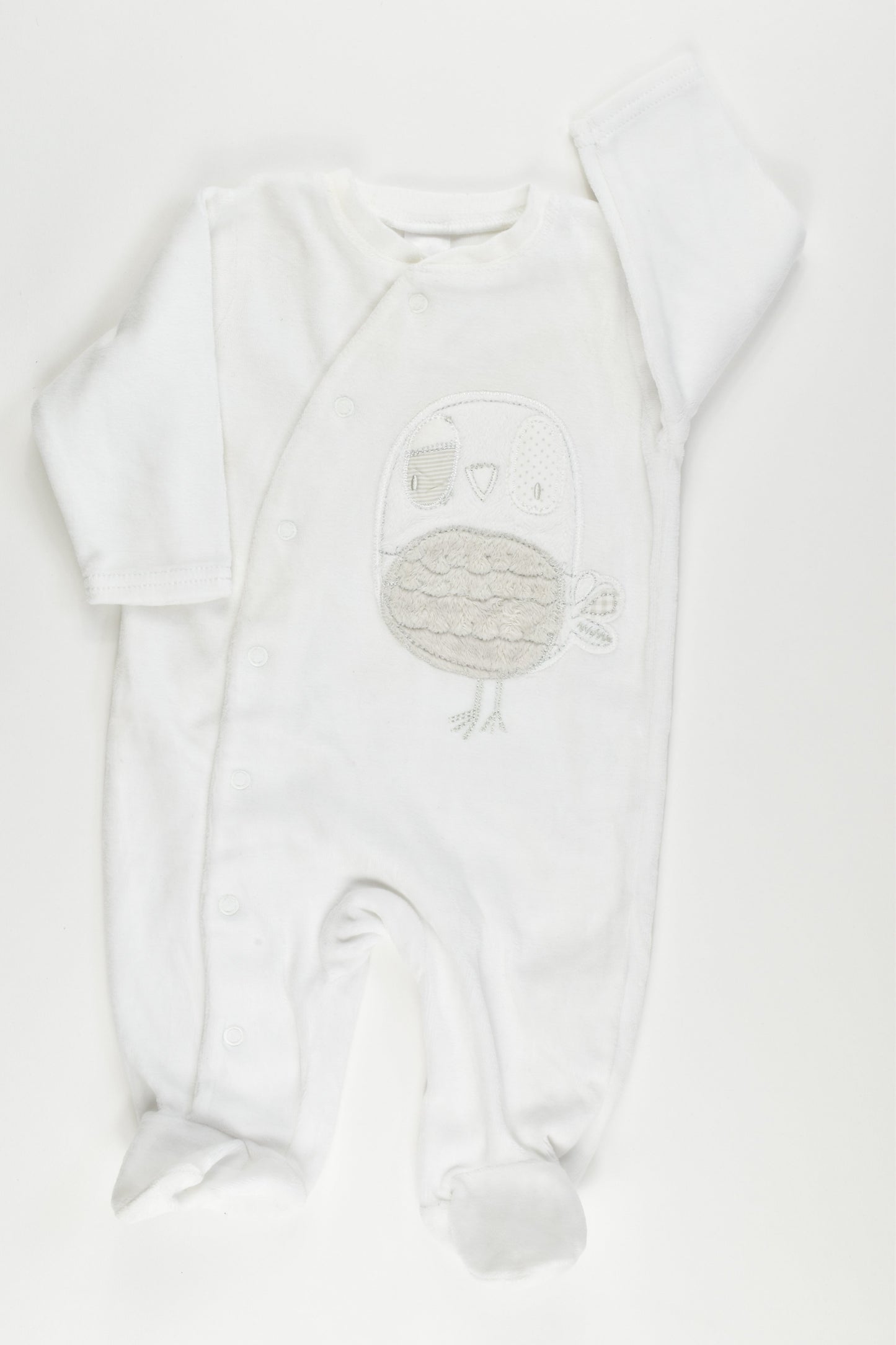NEW Next Size Up to 3 months Owl Velour Romper