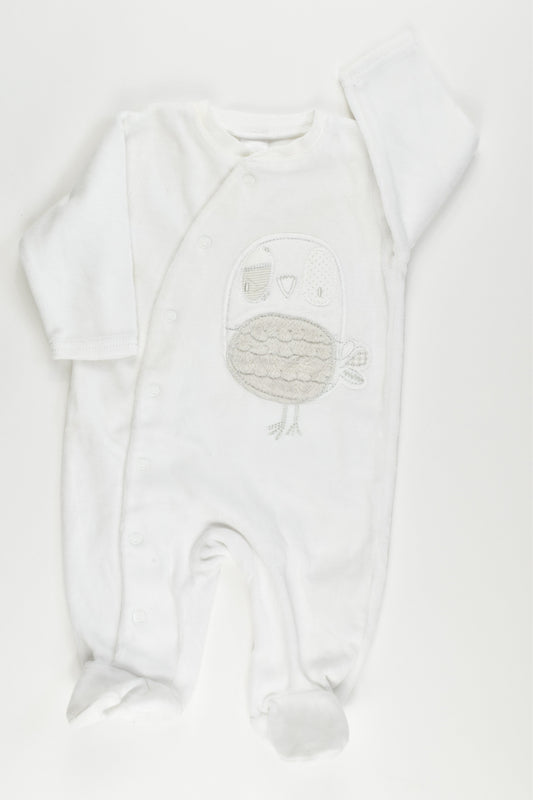 NEW Next Size Up to 3 months Owl Velour Romper