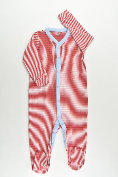 NEW Next (UK) Size 0 (9-12 months) Striped Footed Romper