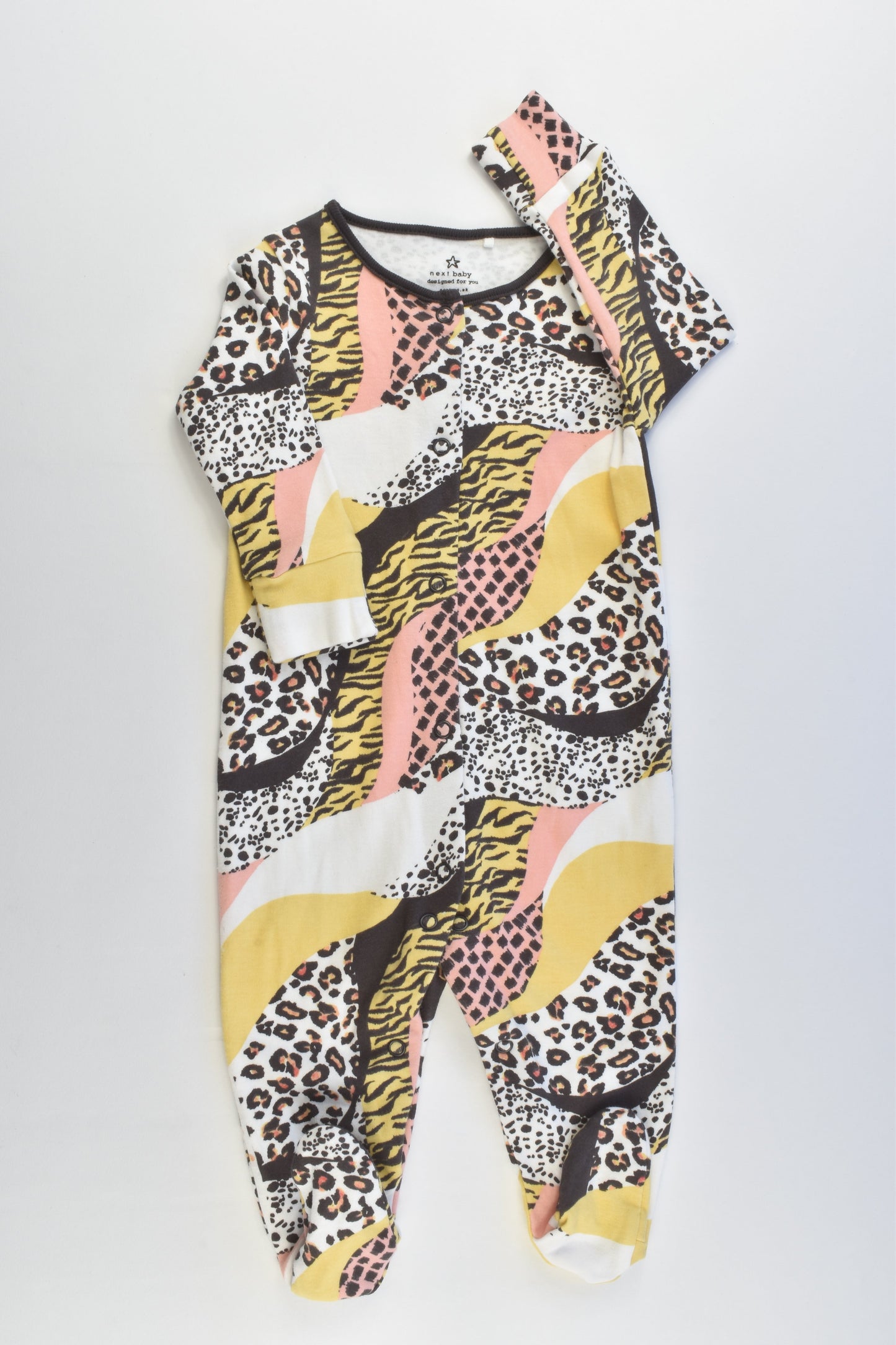 NEW Next (UK) Size 00 (3-6 months) Animal Print Footed Romper