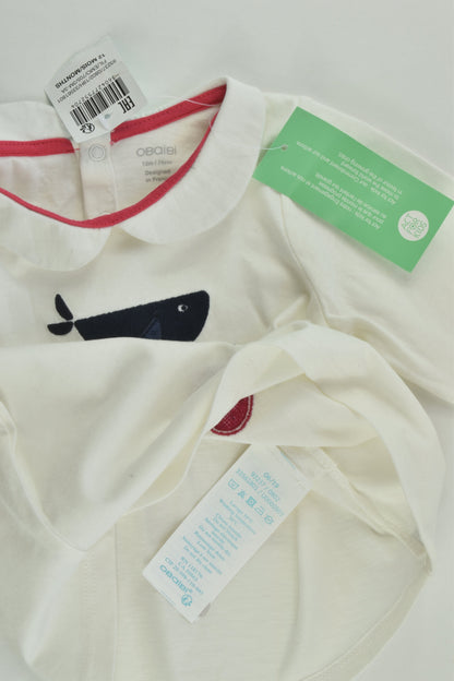 NEW Obaïbi Size 0 (12 months, 74 cm) 'Love The Ocean' Top