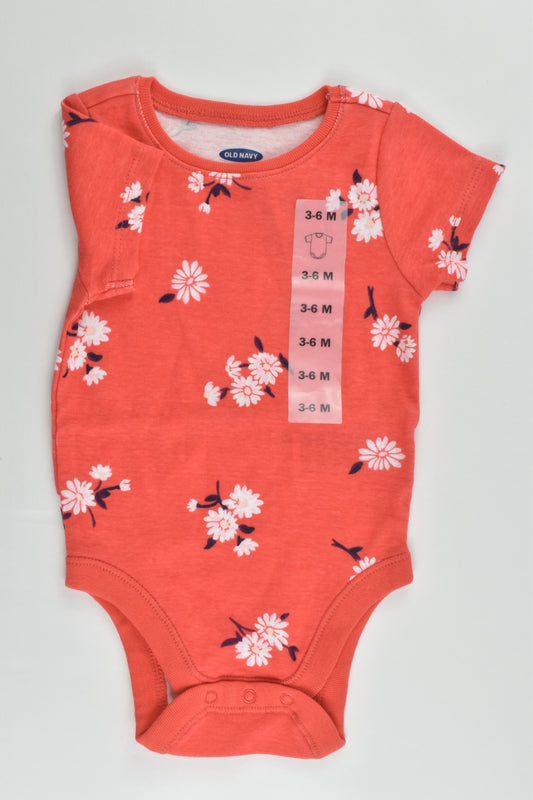 NEW Old Navy Size 00 (3-6 months) Floral Bodysuit