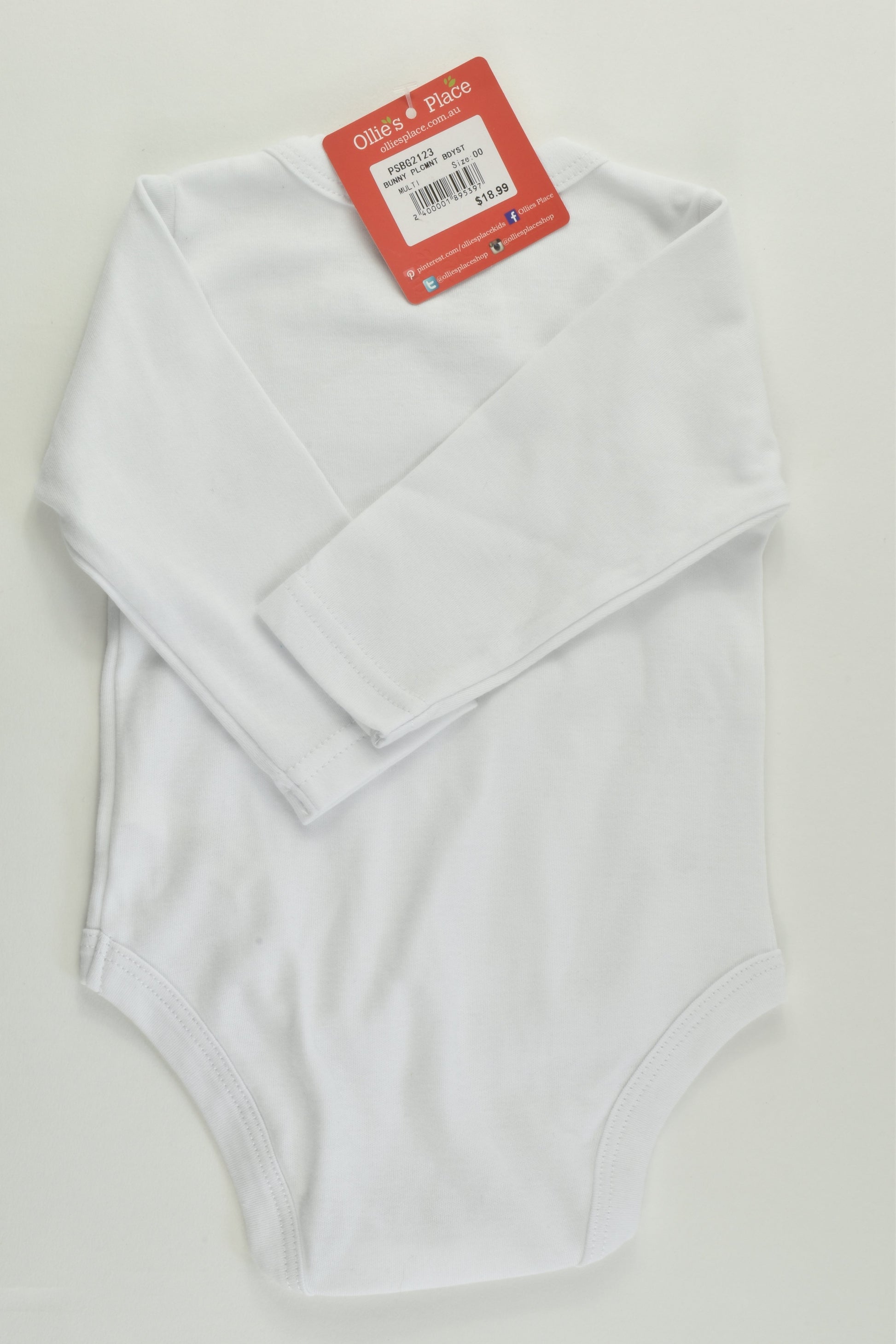 NEW Ollie's Place Size 000 (0-3 months) Bunny Bodysuit