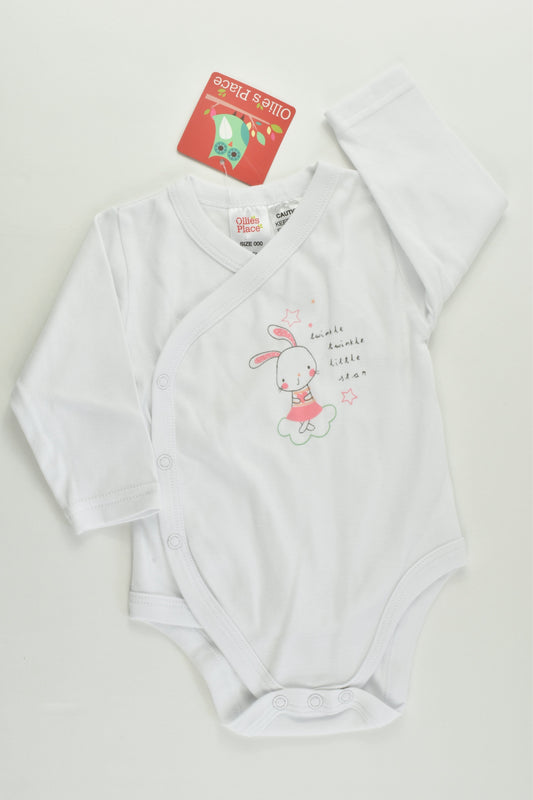 NEW Ollie's Place Size 000 (0-3 months) Bunny Bodysuit
