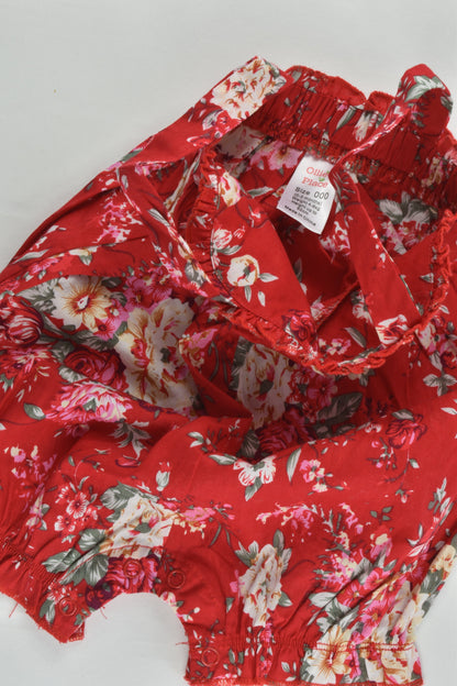NEW Ollie's Place Size 000 (0-3 months, up to 62 cm) Floral Romper