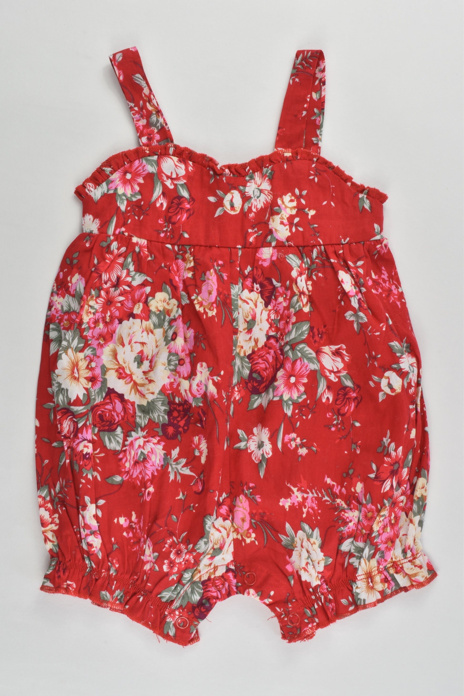 NEW Ollie's Place Size 000 (0-3 months, up to 62 cm) Floral Romper
