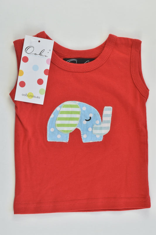 NEW Oobi Size 00 Elephant Top