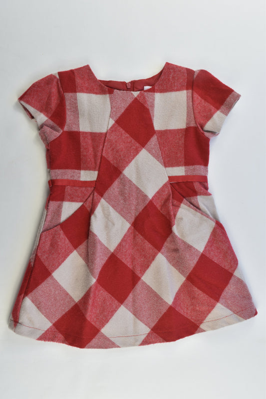 NEW Origami Size 0 Lined Checked Winter Dress