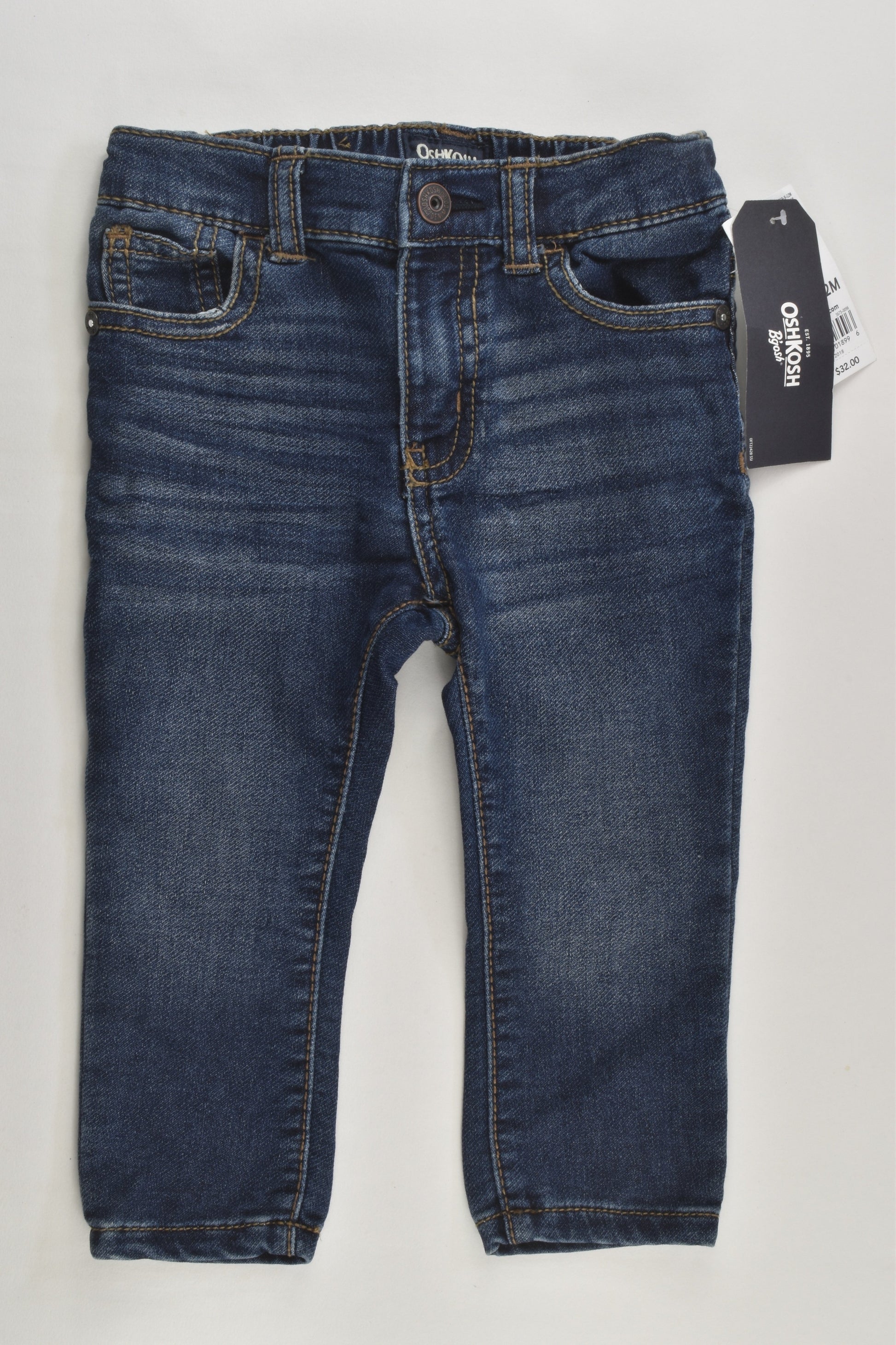 NEW OshKosh Size 0 (9-12 months) Slim Stretch Fit Denim Pants