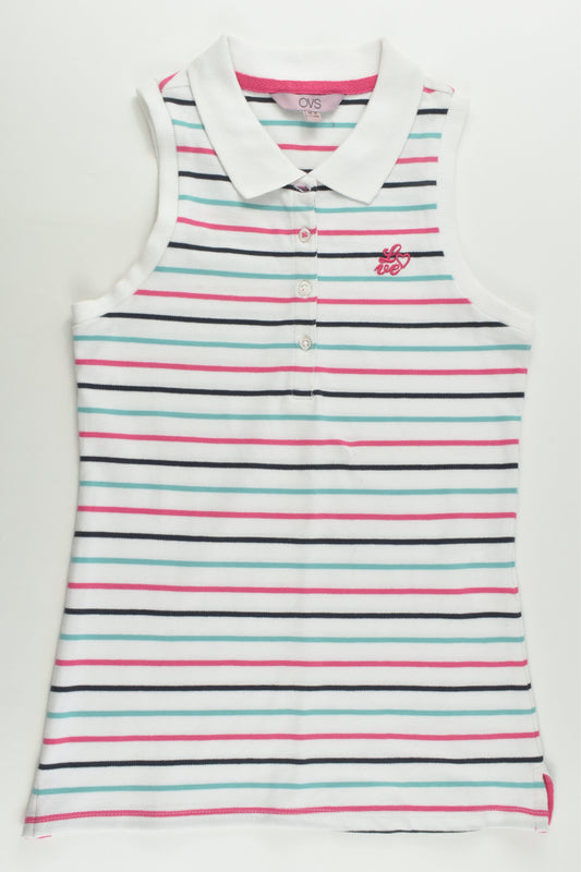 NEW OVS (Italy) Size 10-11 (146 cm) Striped 'Love' Polo Shirt