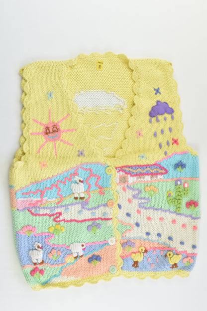 NEW Peruvian Handmade Size 10 Thick Cotton Vest with Buttons