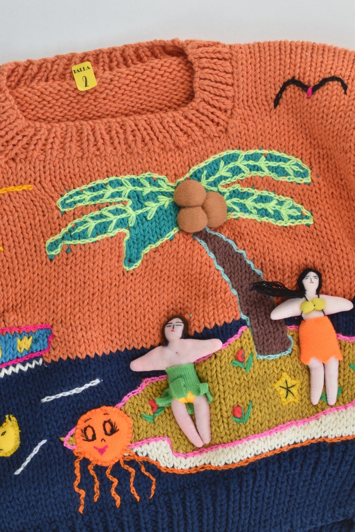 NEW Peruvian Handmade Size 2 Thick Cotton Jumper
