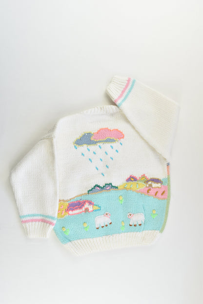 NEW Peruvian Handmade Size 2 Thick Cotton Jumper with Buttons