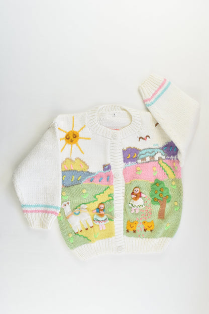 NEW Peruvian Handmade Size 2 Thick Cotton Jumper with Buttons