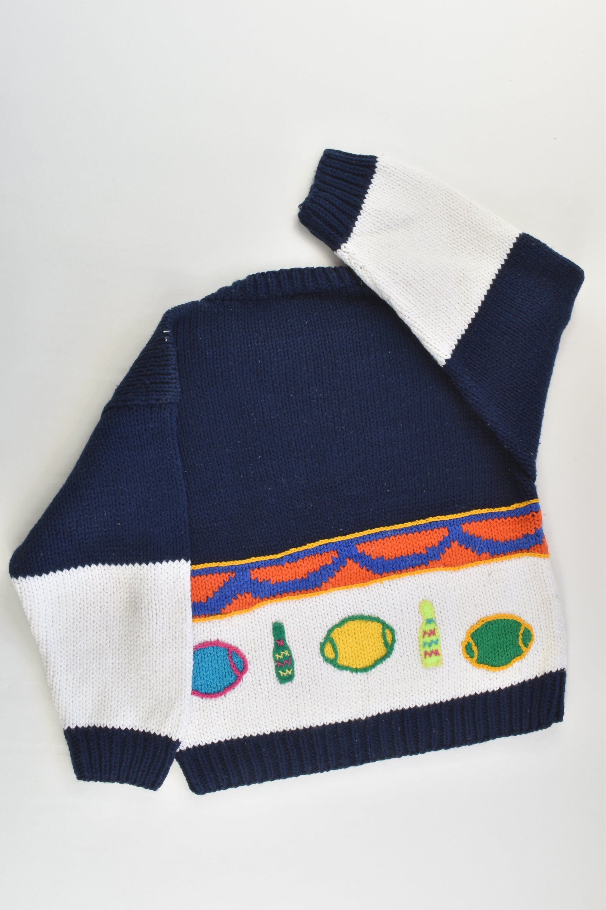 NEW Peruvian Handmade Size 4 Thick Clown Cotton Jumper