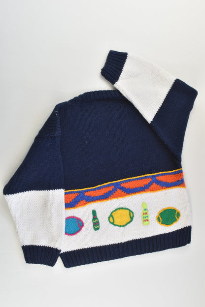 NEW Peruvian Handmade Size 4 Thick Clown Cotton Jumper