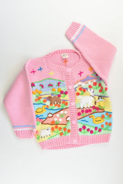 NEW Peruvian Handmade Size 4 Thick Cotton Jumper with Buttons