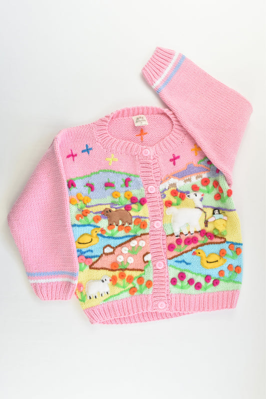 NEW Peruvian Handmade Size 4 Thick Cotton Jumper with Buttons