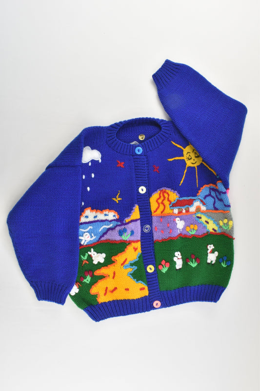 NEW Peruvian Handmade Size 4 Wool Jumper with Buttons