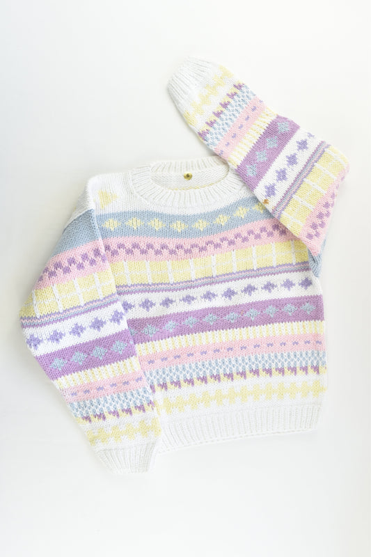 NEW Peruvian Handmade Size 6 Thick Cotton Jumper