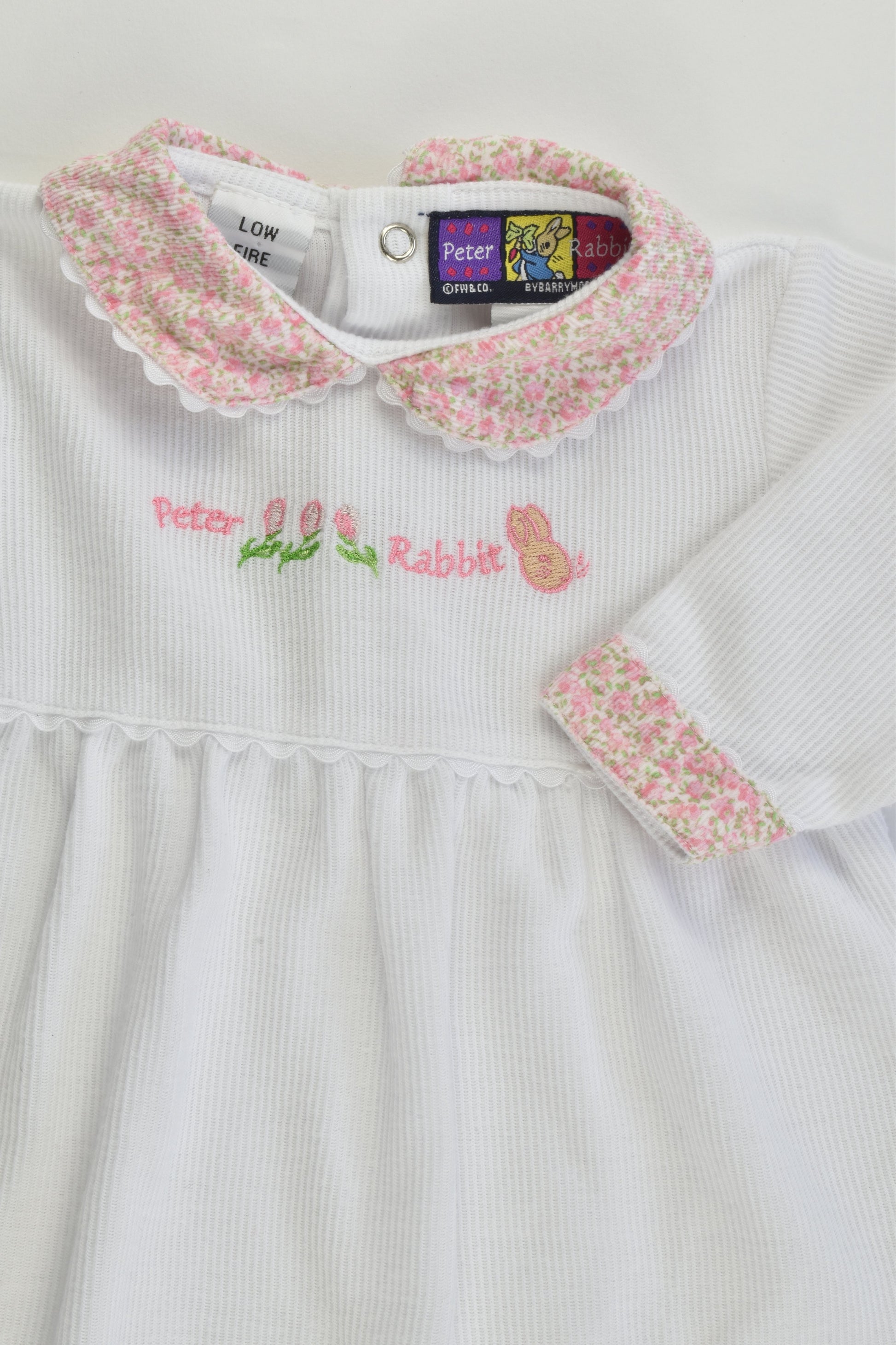 NEW Peter Rabbit By Barrymores Size 00 (6 months, 68 cm) Footed Ribbed Romper
