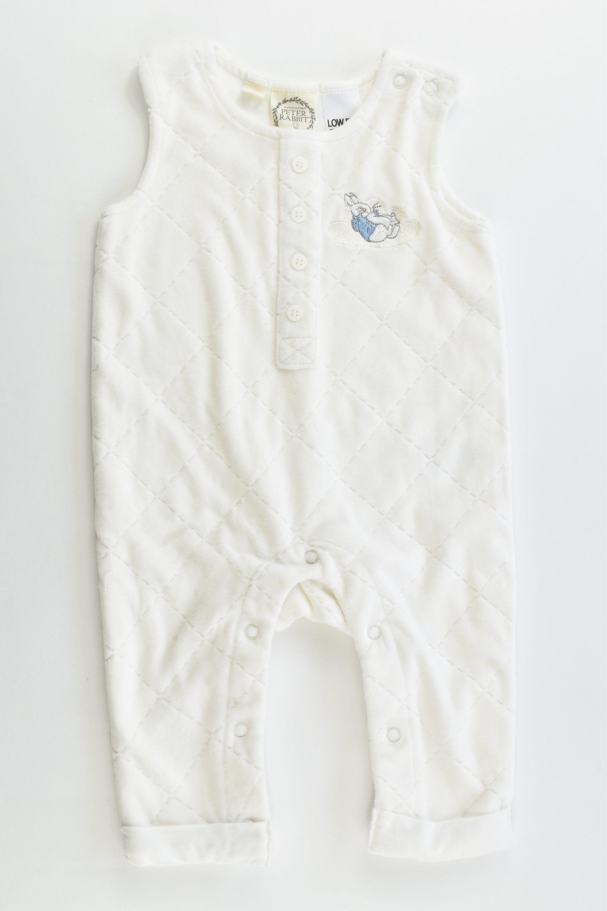 NEW Peter Rabbit Size 00 Lined Velour Overalls