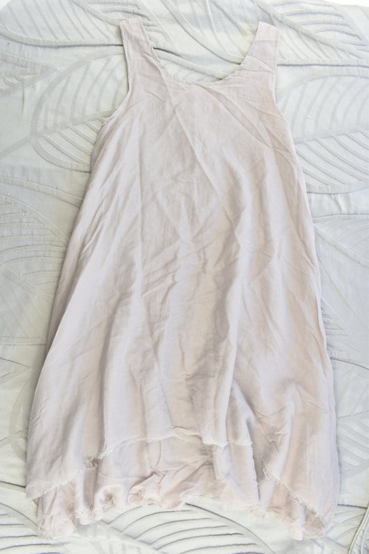 NEW Pinch and Spoon Size 10 Silk/Cotton Ra-Ra Back Dress Grey