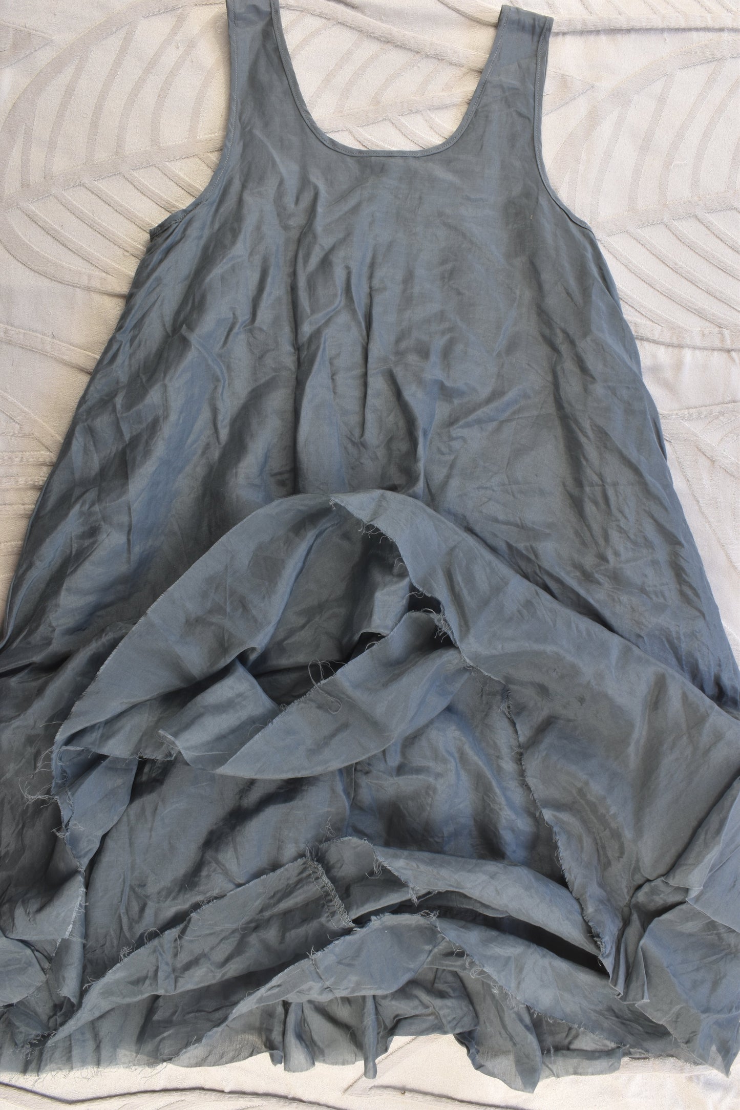 NEW Pinch and Spoon Size 6 Silk/Cotton Ra-Ra Back Dress Charcoal