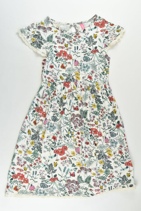 NEW Pink & Blue Size 6/7 Flowers and Butterflies Dress