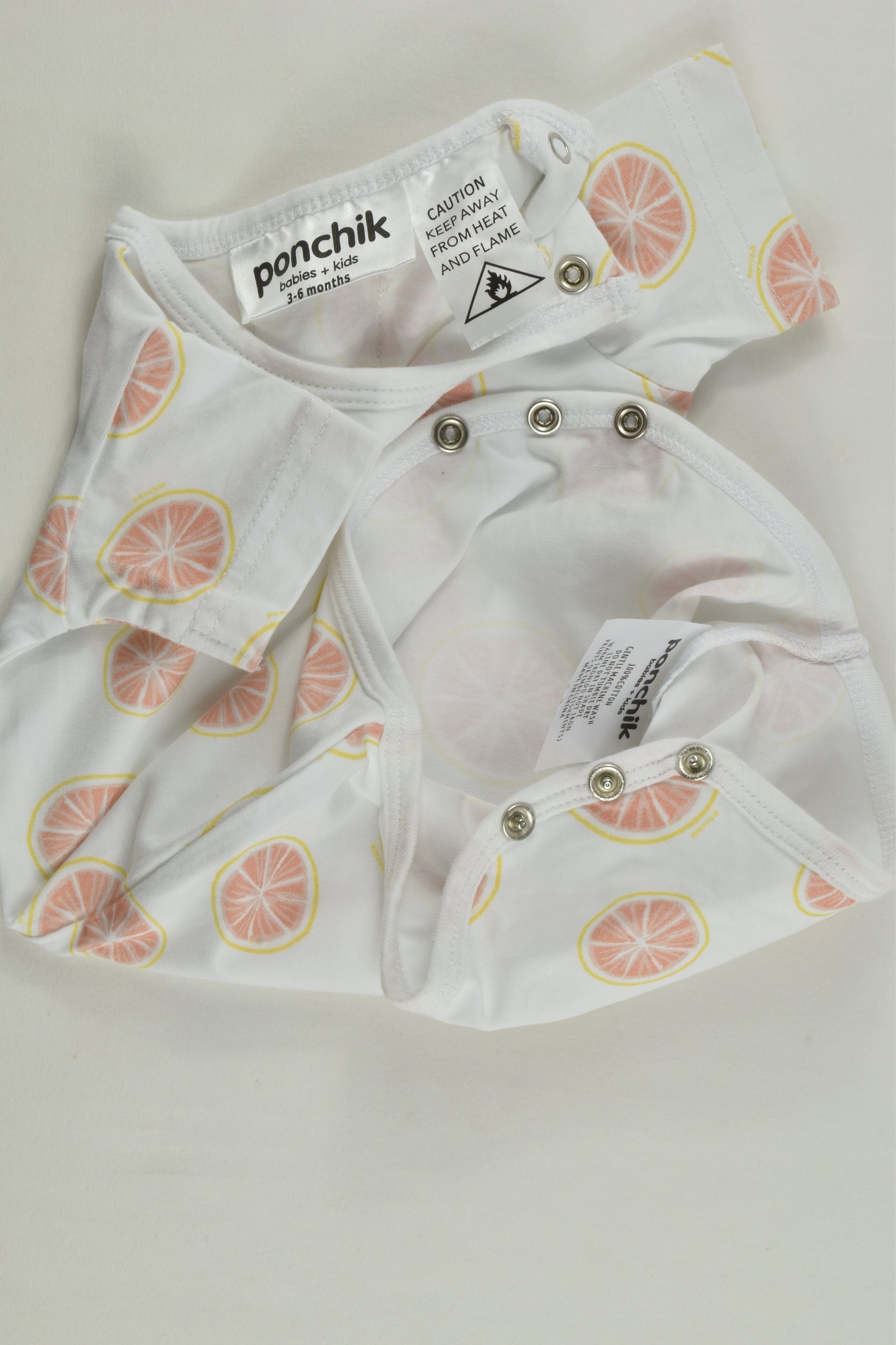 NEW Ponchik Size 00 (3-6 months) Oranges Bodysuit