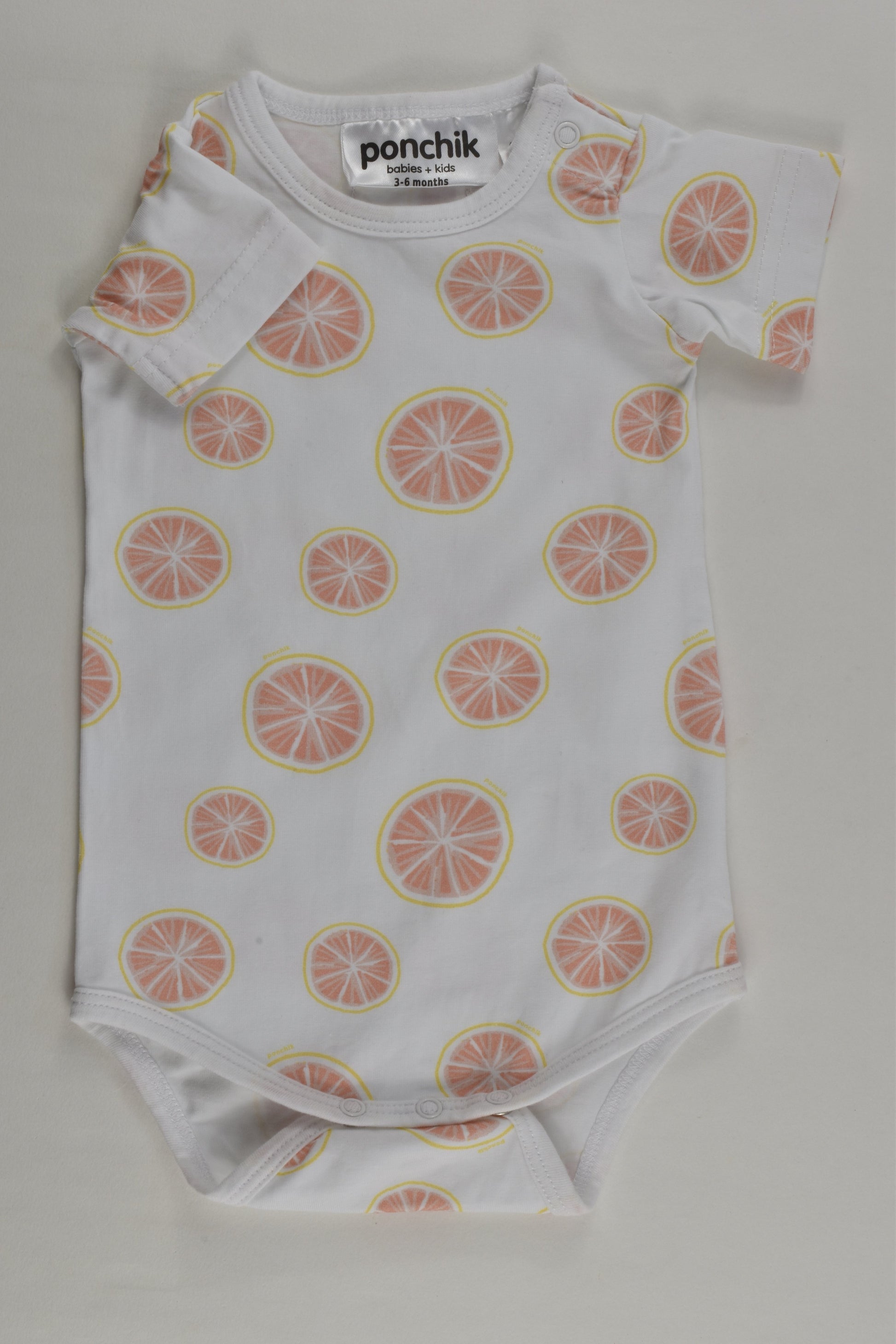 NEW Ponchik Size 00 (3-6 months) Oranges Bodysuit