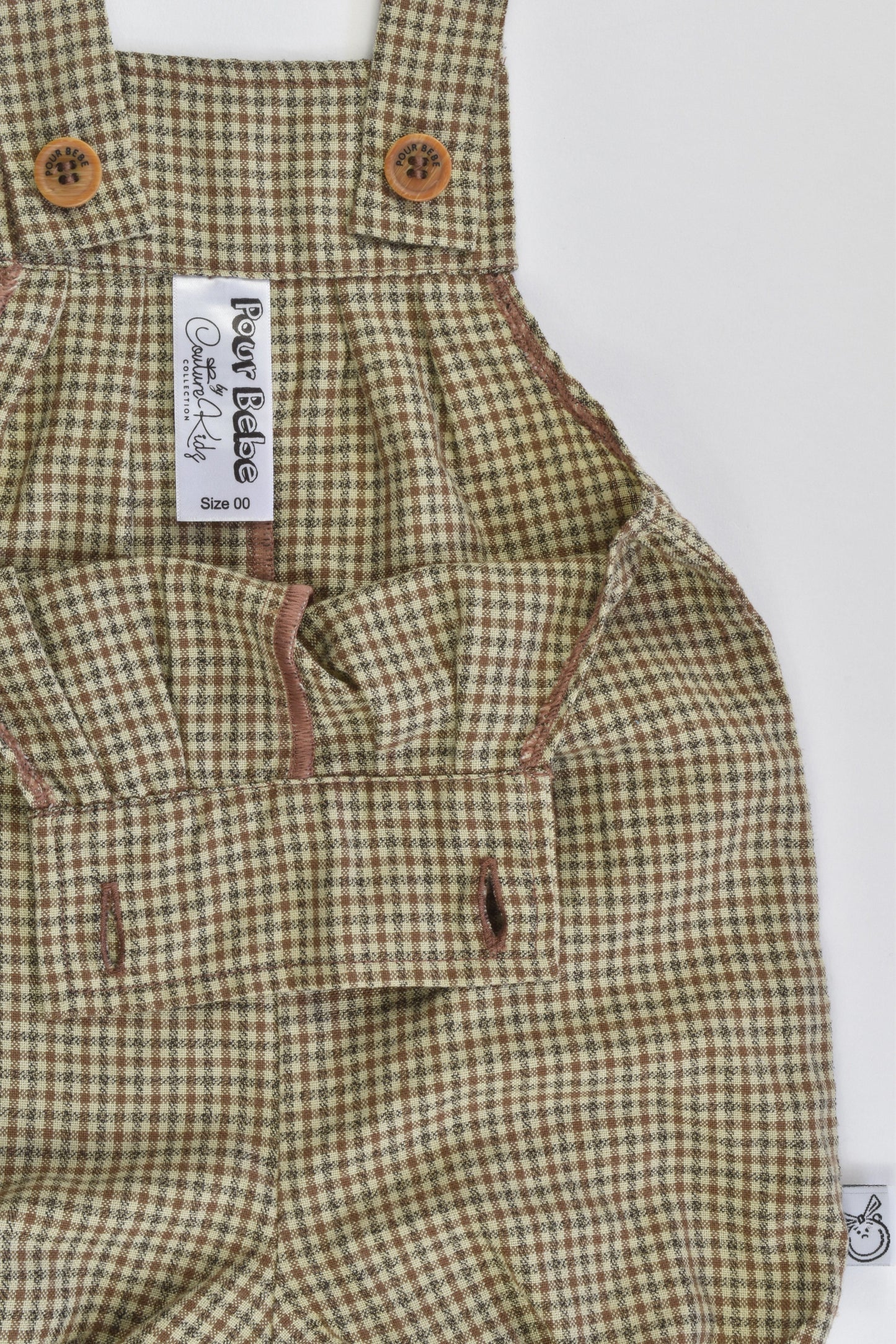 NEW Pour Bebe by Couturekidz Size 00 Short Overalls